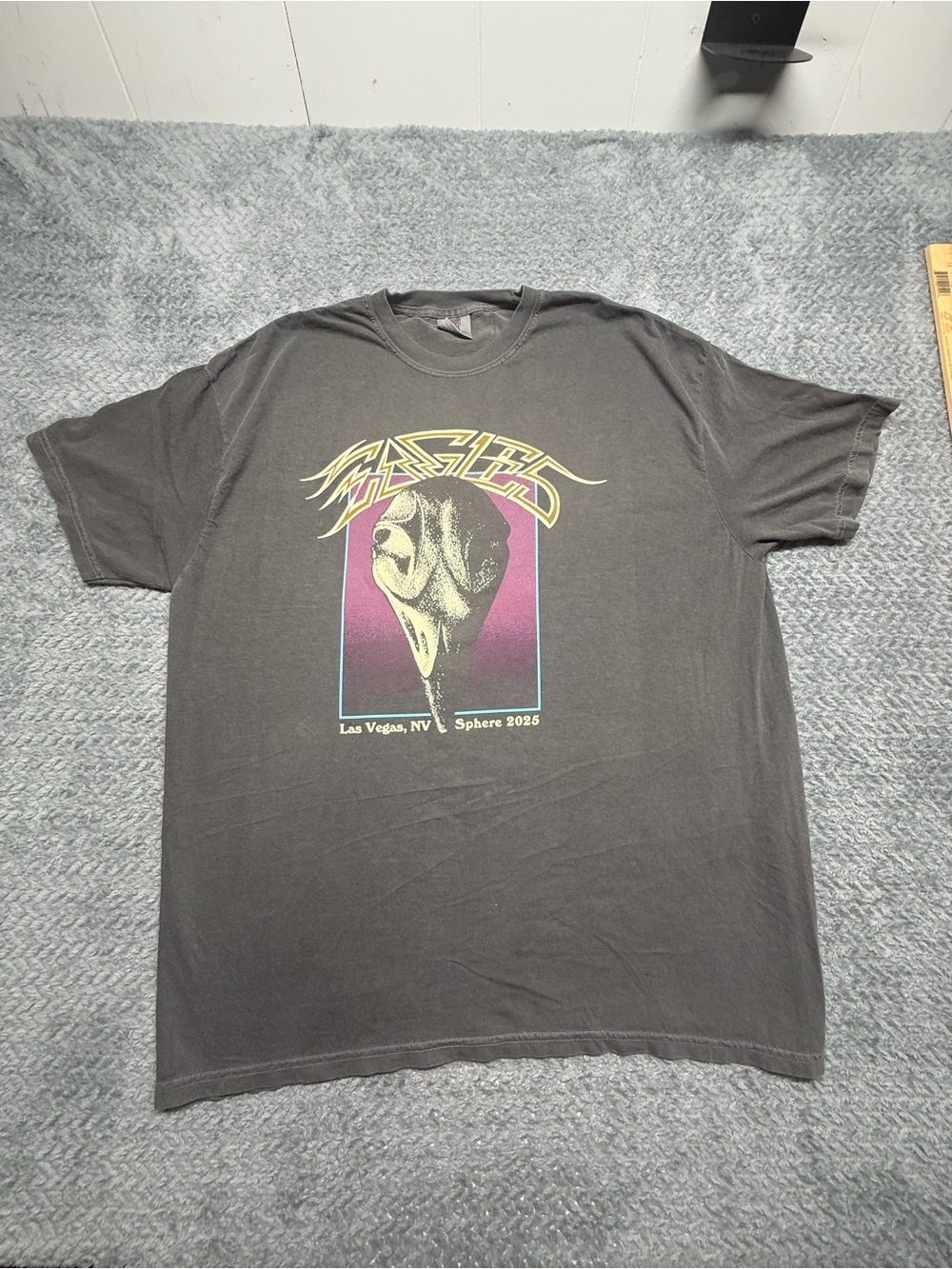 Eagles  Graphic Black Men’s Band Tee with Purple Print